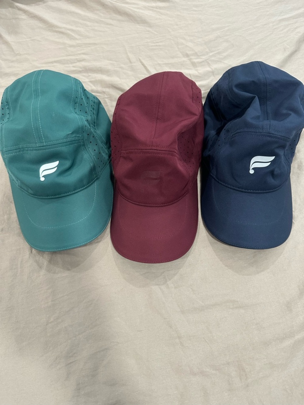Fabletics Men’s Running Caps - Green, Burgundy, Navy